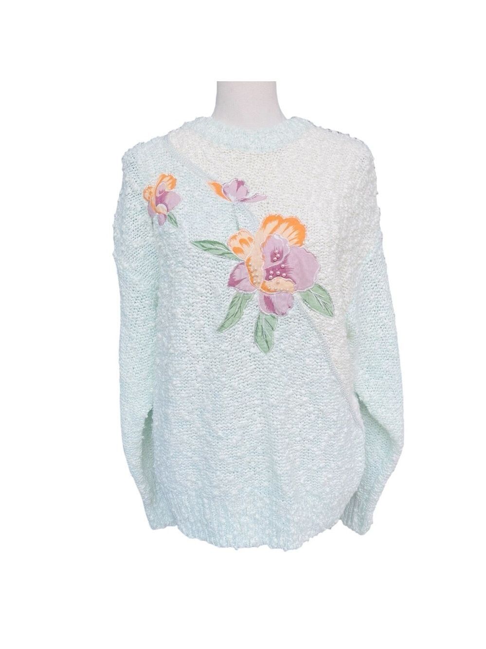 Carolina Bay Floral Embroidered Sweater